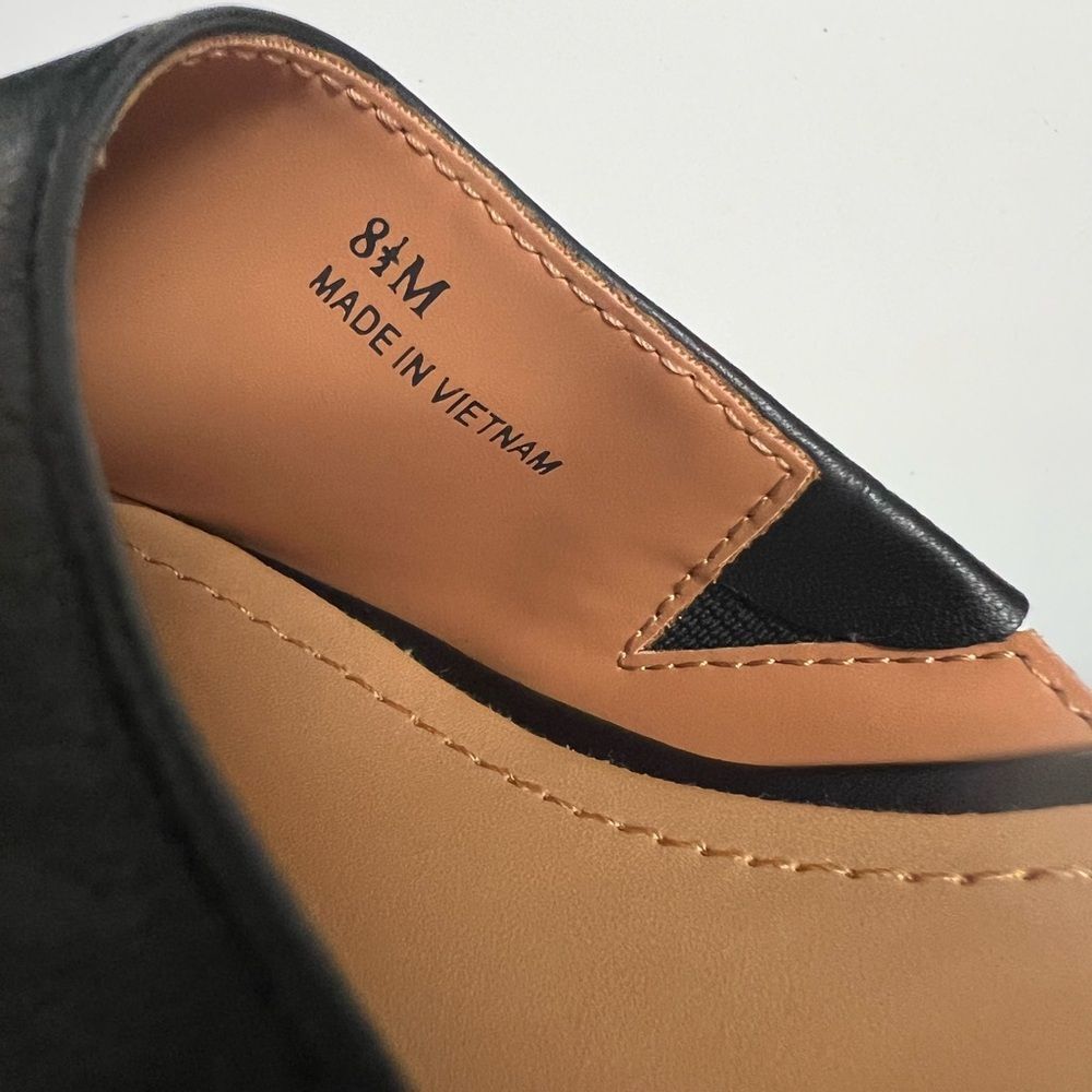 New in Box Lisa Vicky Vital Black Leather Open-Toe Mules - Size 8.5M - Picture 3 of 9